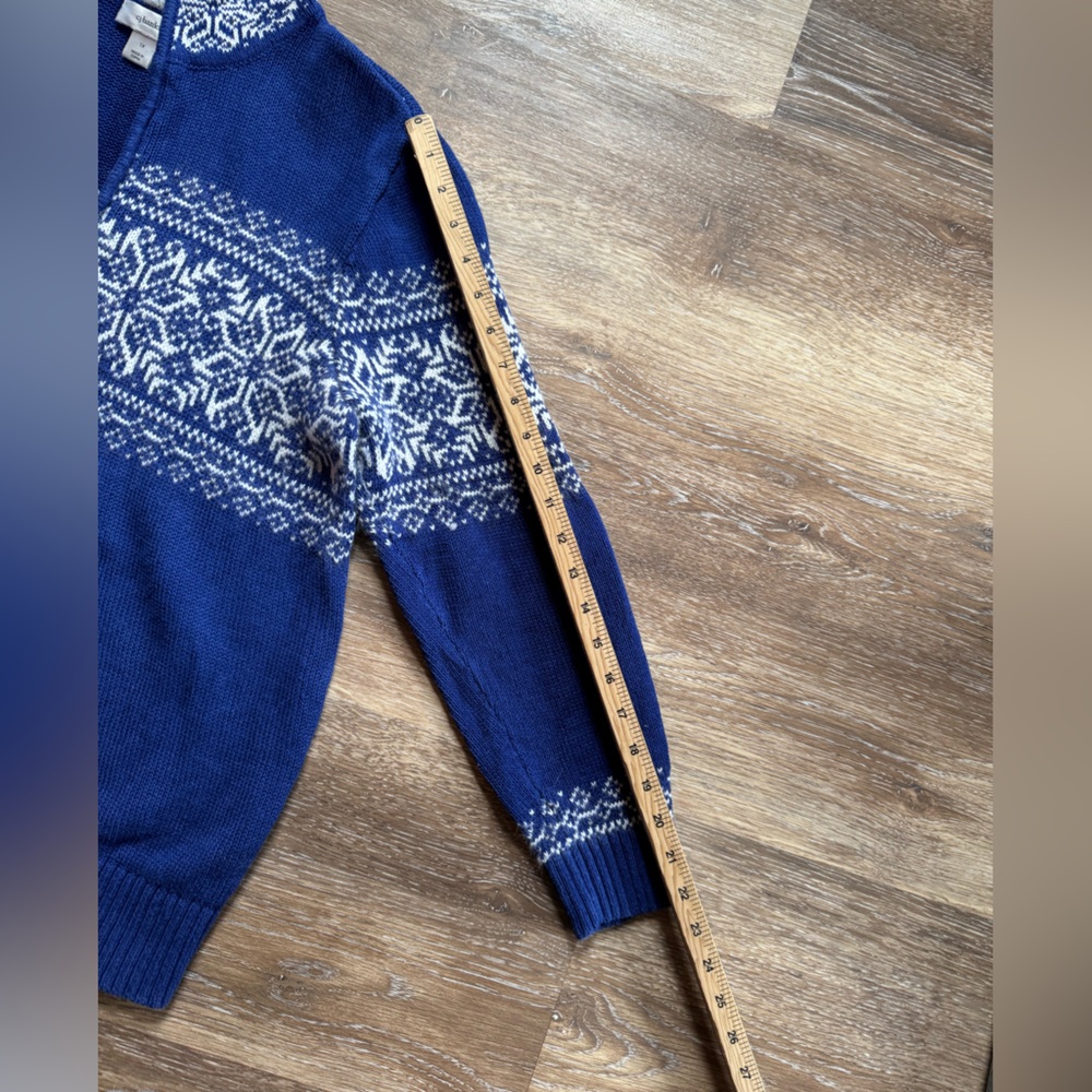 CJ Banks 1X Quarter Zip Snowflake Sweater. - Picture 7 of 12